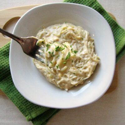 Slow Cooker Creamy Chicken Spaghetti - Lunch Size!!!