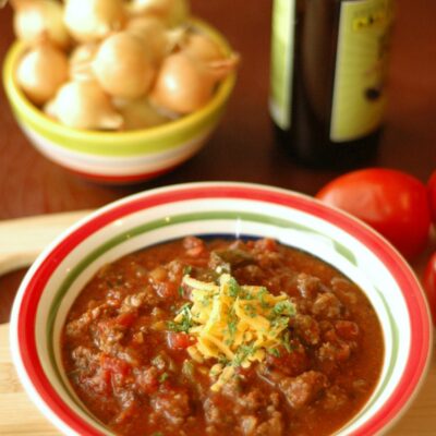Slow Cooker Bison and Poblano Chili
