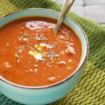 Slow Cooker Fire Roasted Tomato and Creamy Gorgonzola Soup