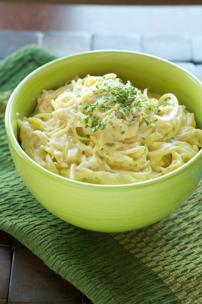 Slow Cooker Creamy Chicken Spaghetti - Slow Cooker Gourmet