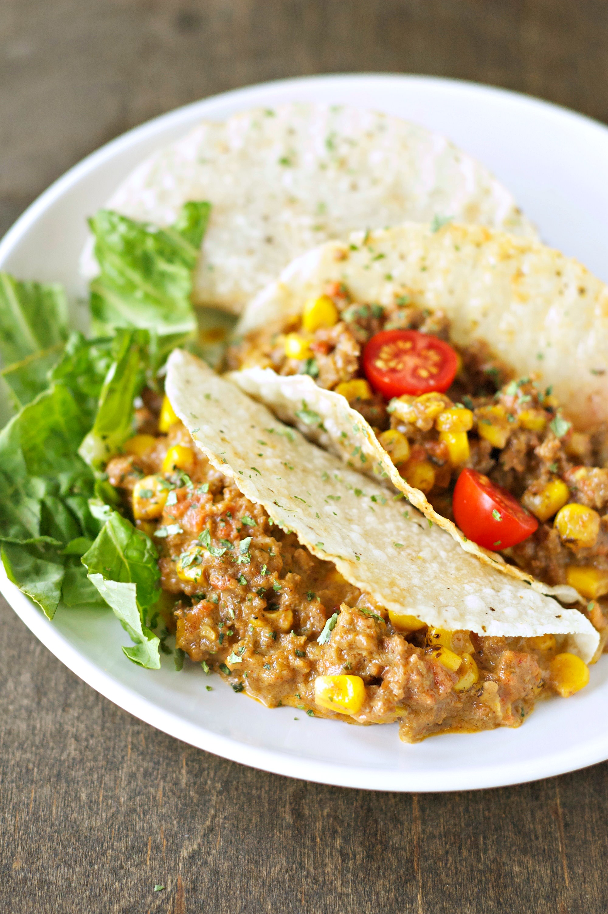 Slow Cooker Cheesy Beef Tacos - Slow Cooker Gourmet