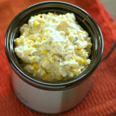Slow Cooker Roasted Corn and Poblano Dip with Bacon
