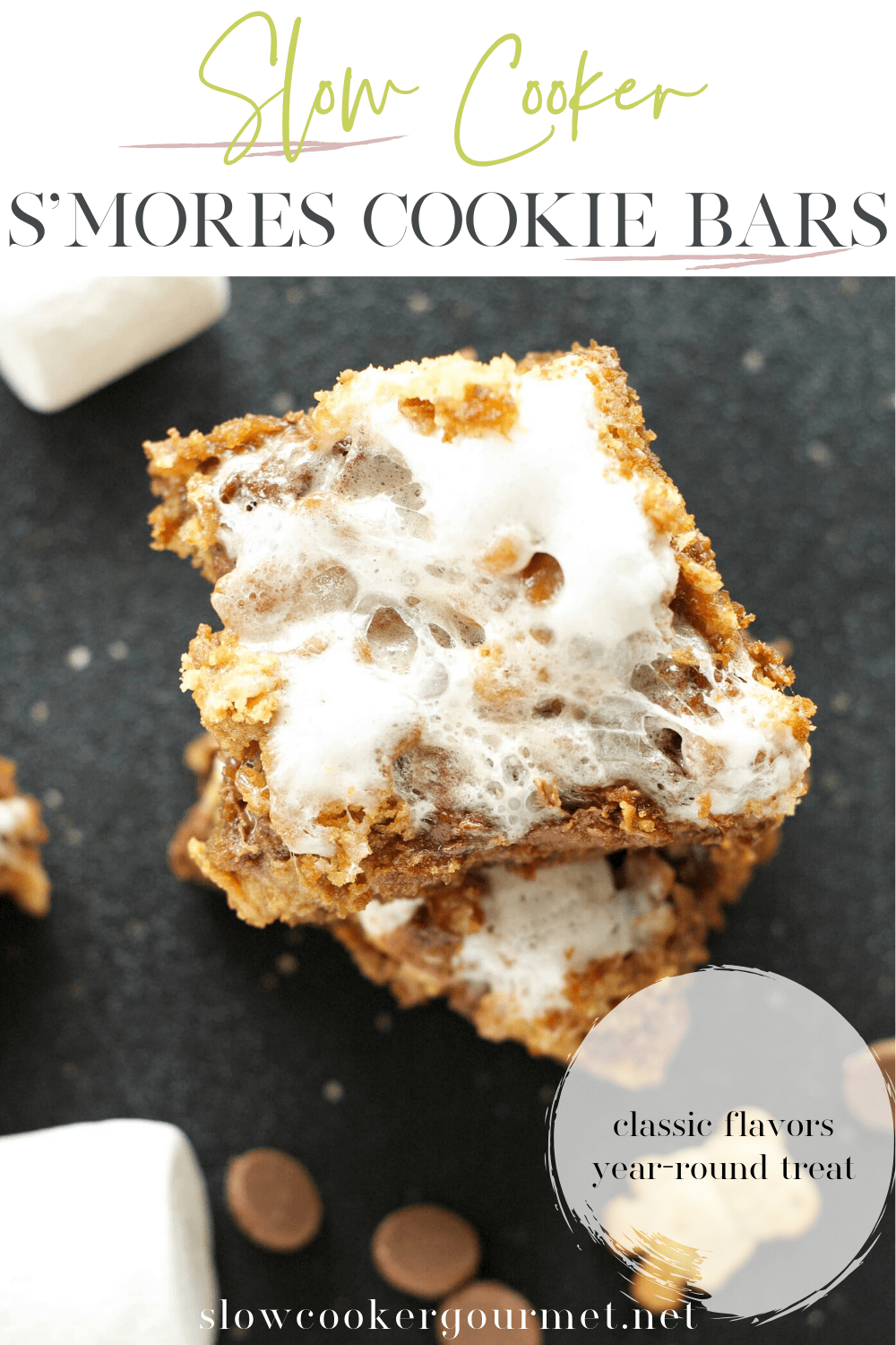 Slow Cooker S'mores Cookie Bars Slow Cooker Gourmet