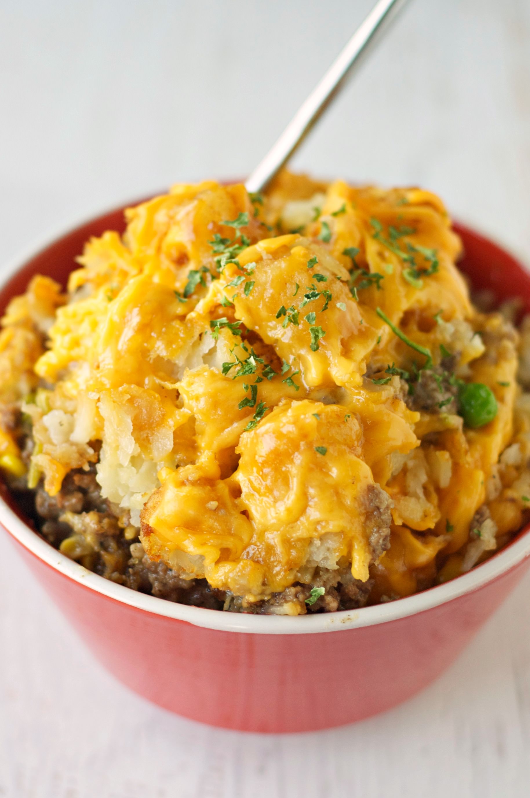 Slow Cooker Taco Tater Tot Casserole - Slow Cooker Gourmet