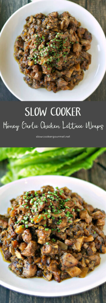 Slow Cooker Honey Garlic Chicken Lettuce Wraps - Slow Cooker Gourmet