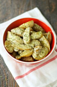 Slow Cooker Creamy Cheesy Fingerling Potatoes