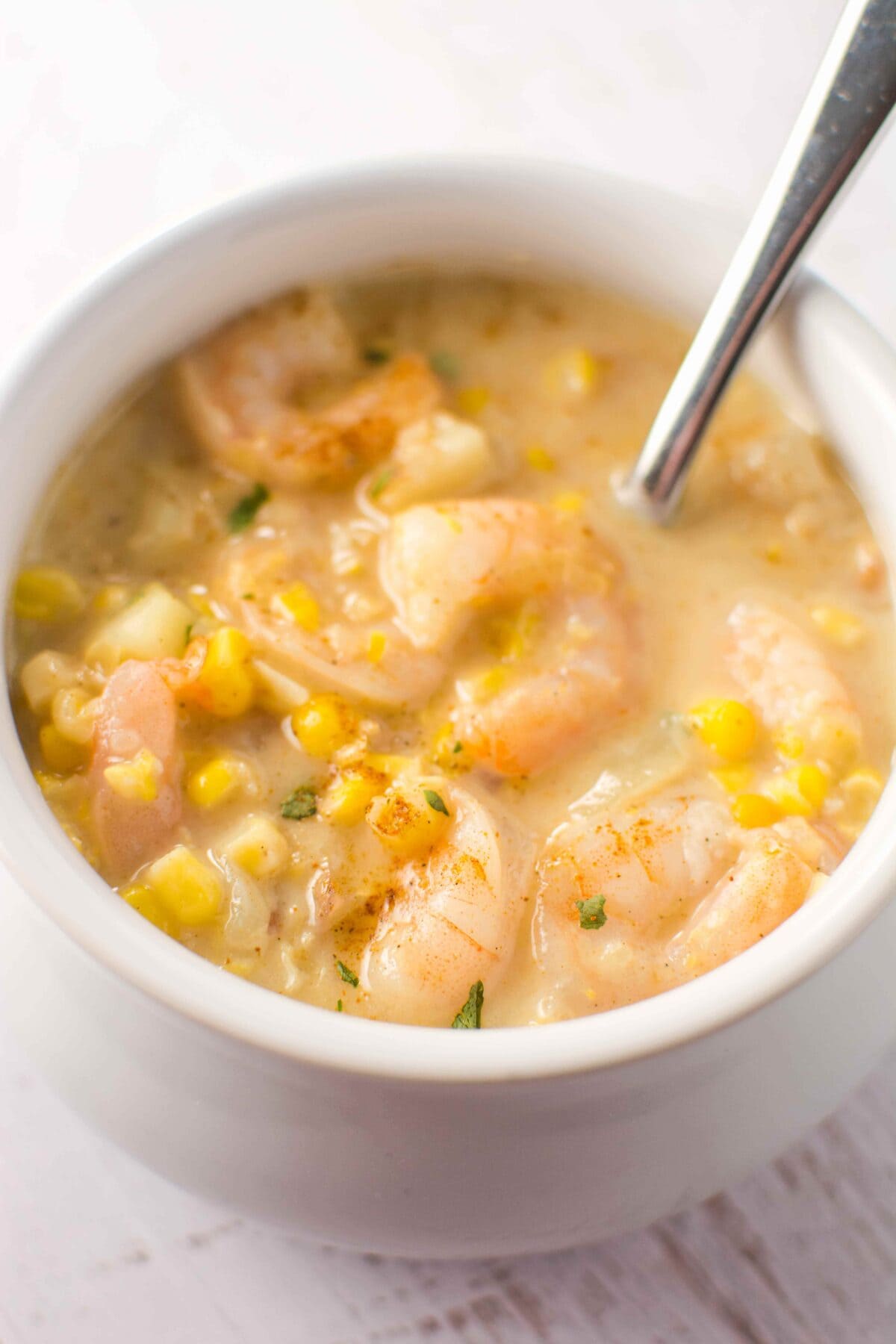 Slow Cooker Cajun Corn and Shrimp Chowder - Slow Cooker Gourmet