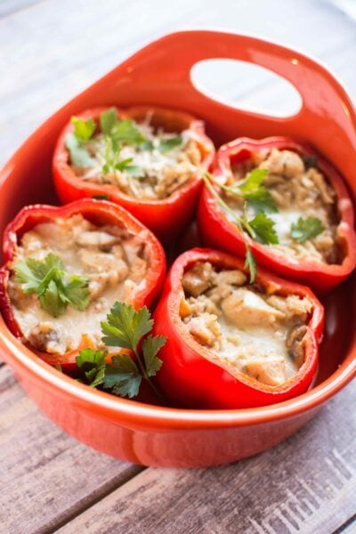Slow Cooker Stuffed Red Peppers