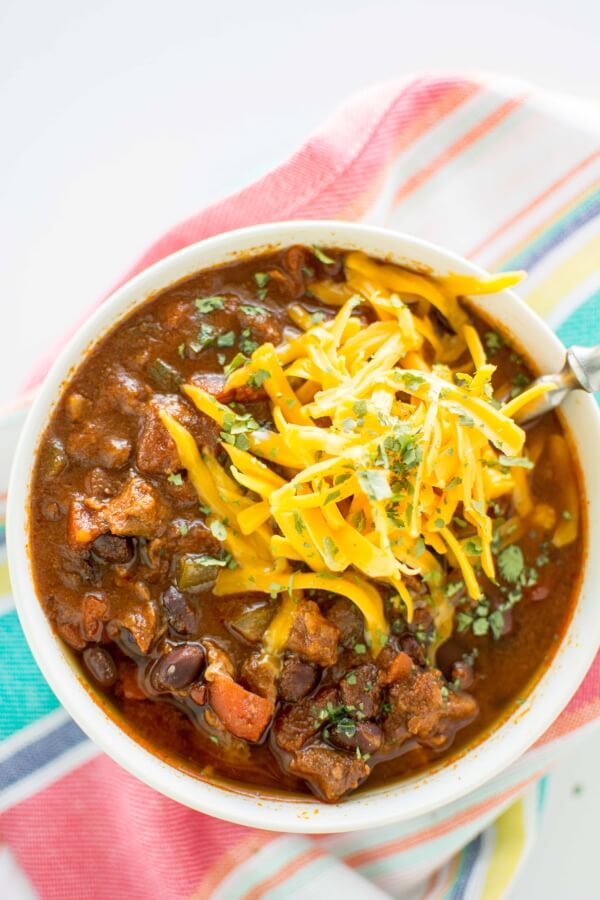 Slow Cooker Ancho Steak & Jalapeño Chili - Slow Cooker Gourmet