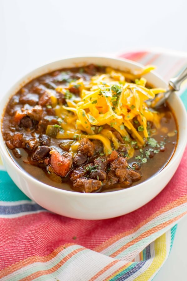 Slow Cooker Ancho Steak & Jalapeño Chili - Slow Cooker Gourmet