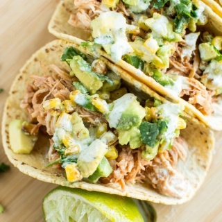 Slow Cooker Raspberry Chipotle Chicken Tacos