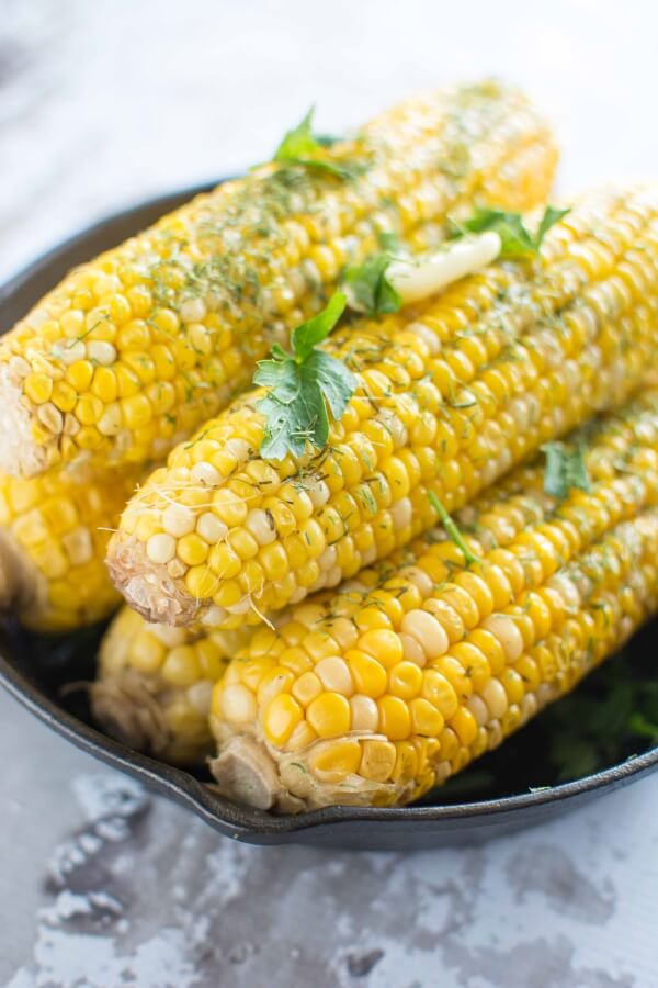 Slow Cooker Buttery Dill Corn on the Cob - Slow Cooker Gourmet