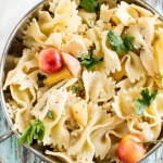 Peach and Goat Cheese Pasta Salad