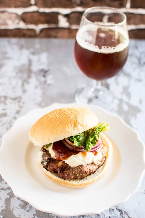 Turkey Burgers with Peach and Goat Cheese