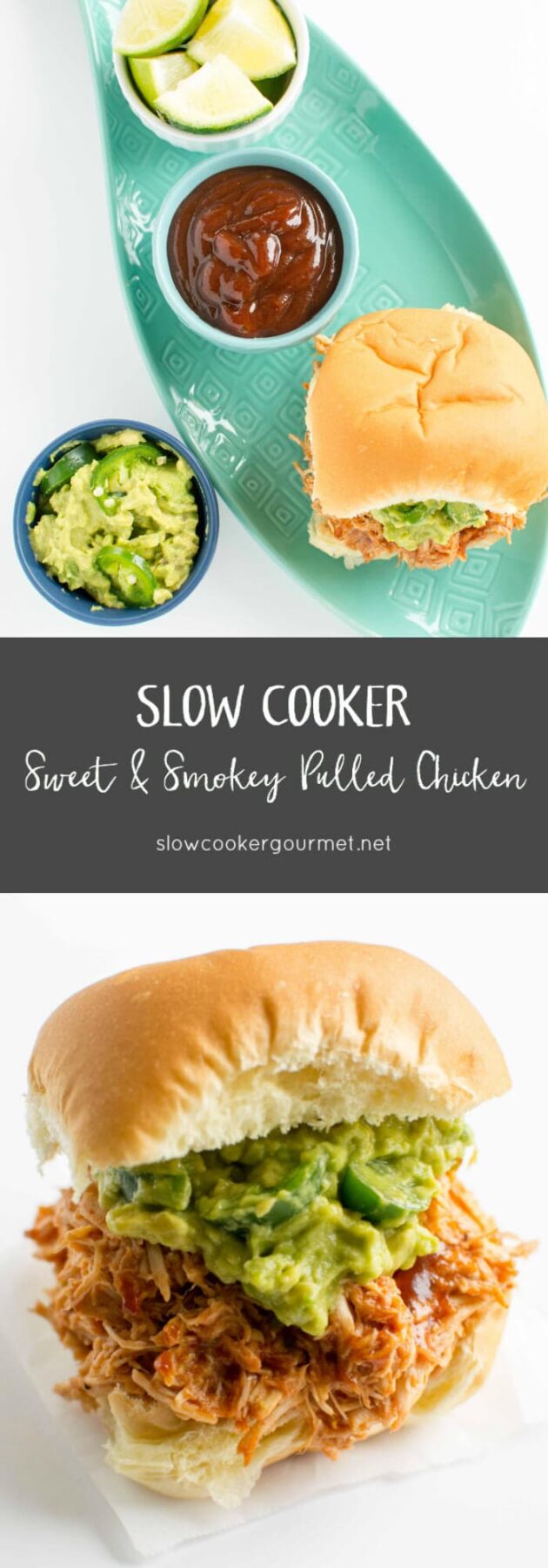 Slow Cooker Sweet & Smoky Pulled Chicken