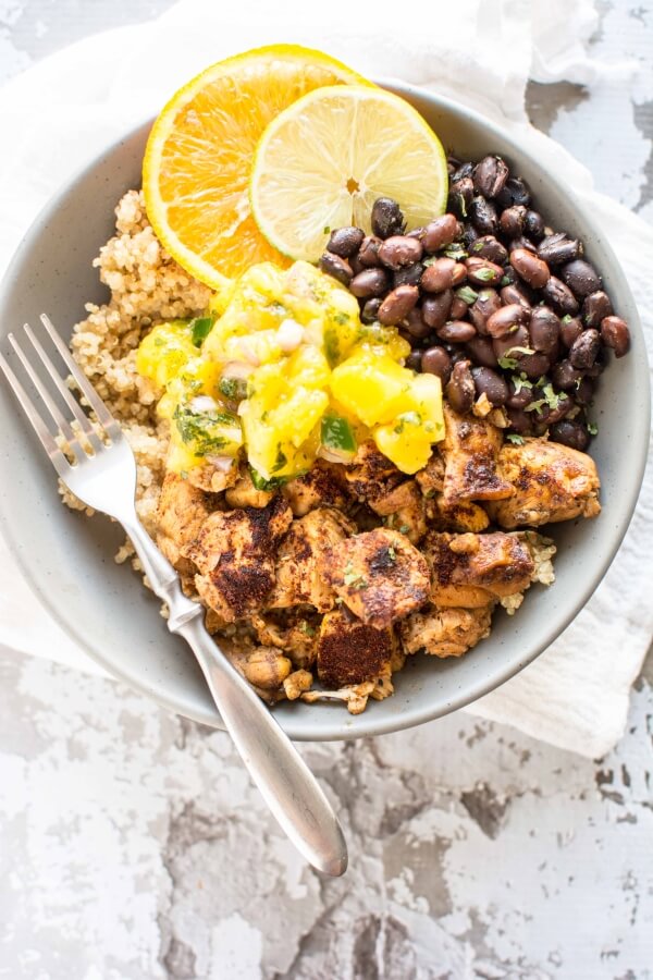 Slow Cooker Cuban Chicken Bowls-2