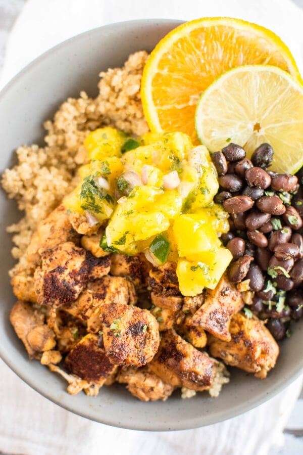 Slow Cooker Cuban Chicken Bowls