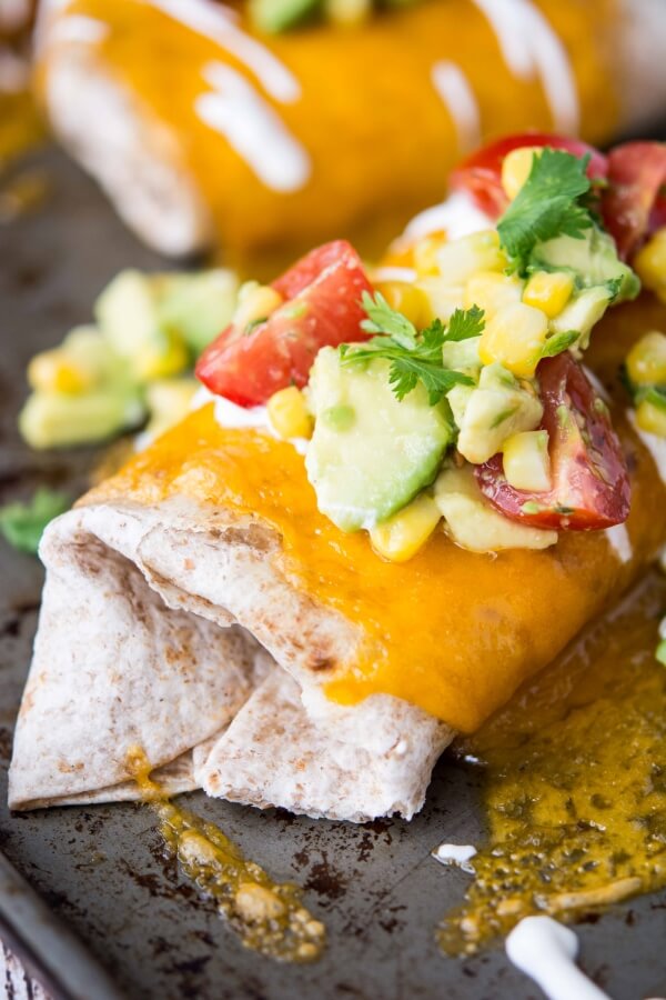 Slow Cooker Healthier Chicken Burritos