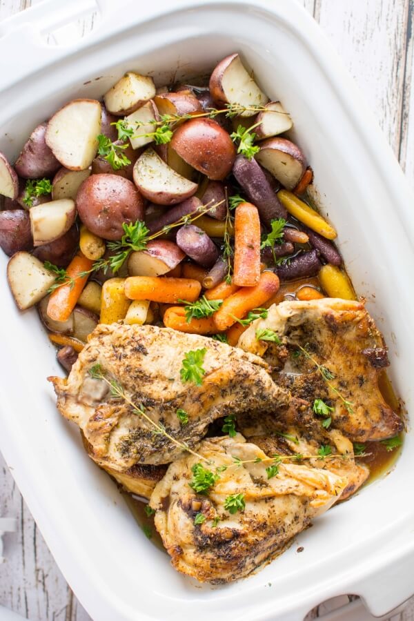 Slow Cooker Herbed Chicken and Veggies