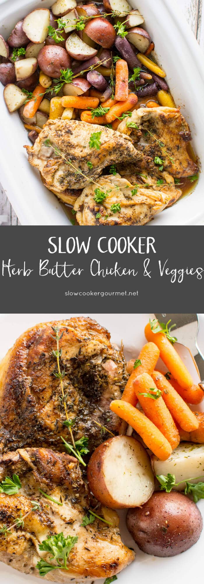 Slow Cooker Garlic Butter Chicken and Veggies - The Magical Slow Cooker