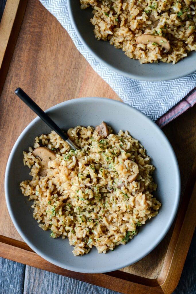 Slow Cooker Rustic Herbed Brown Rice