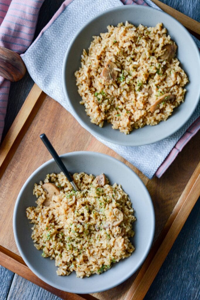 Slow Cooker Rustic Herbed Brown Rice