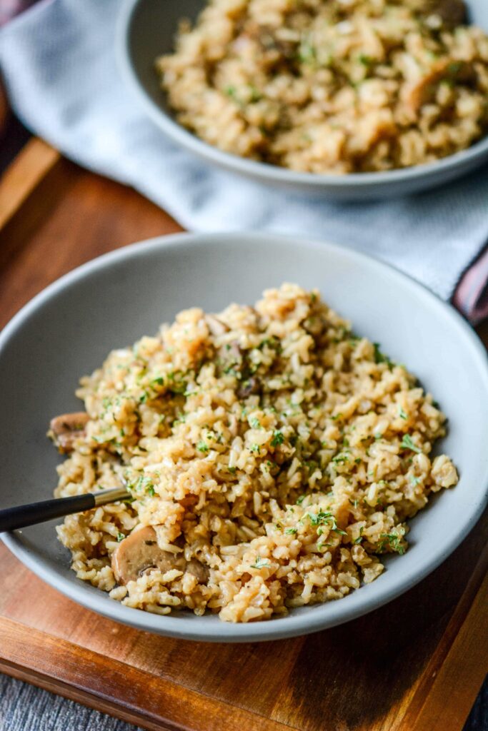 Slow Cooker Rustic Herbed Brown Rice