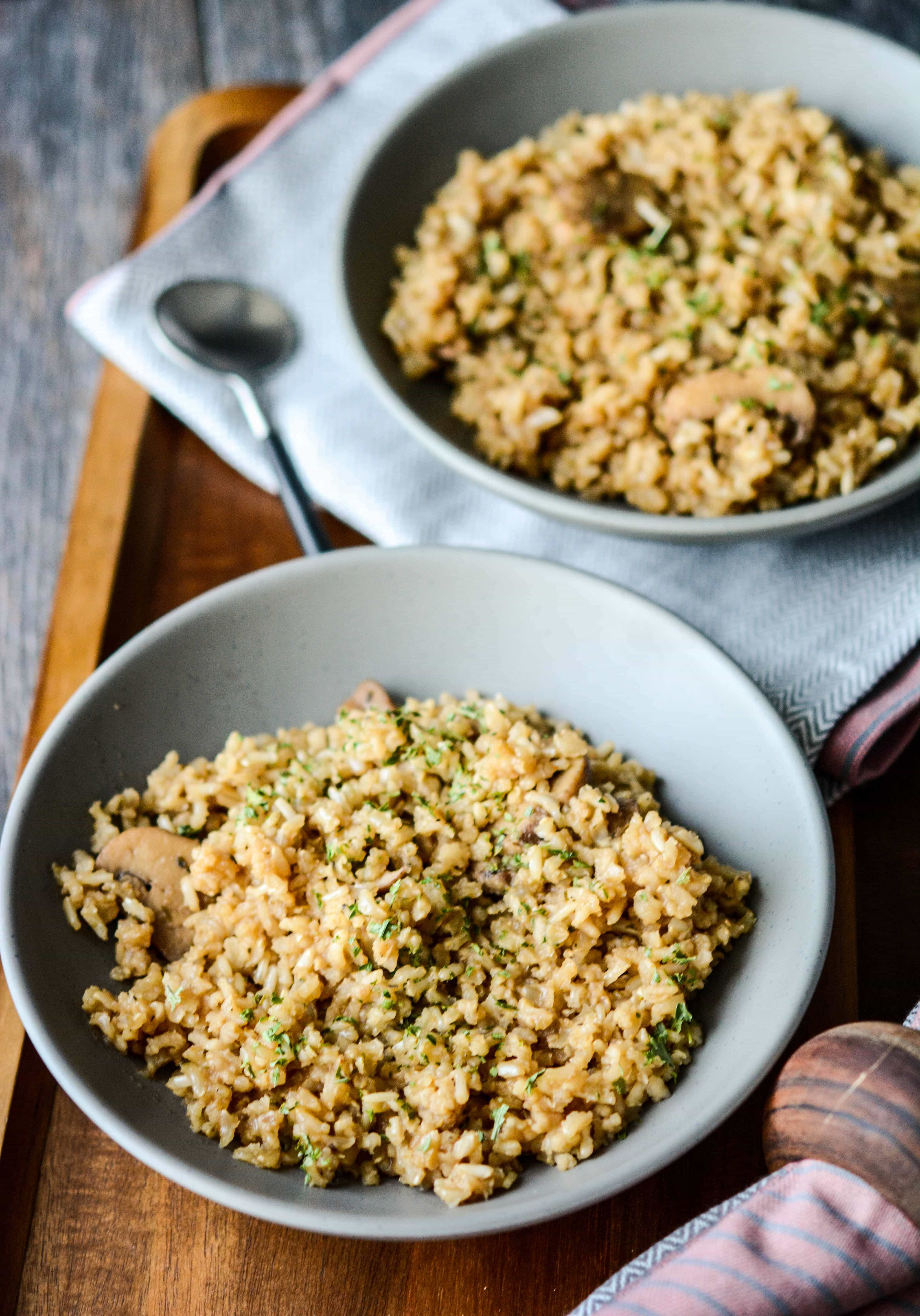 Slow Cooker Rustic Herbed Brown Rice