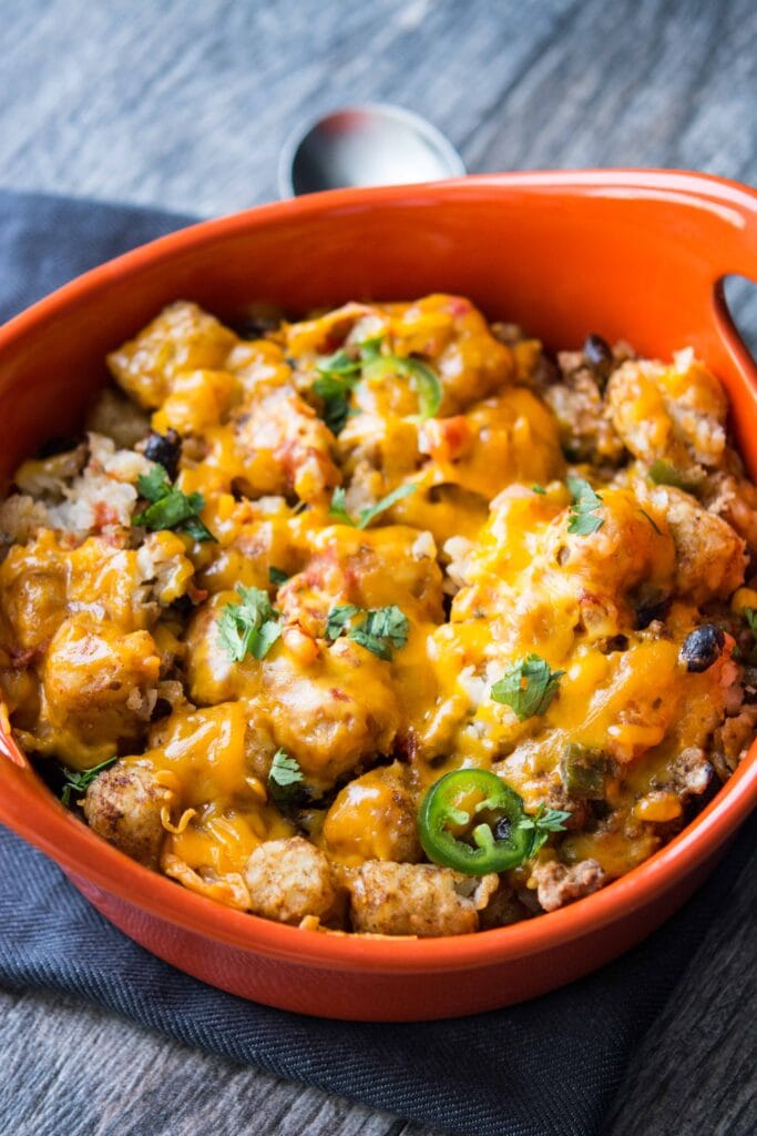 Slow Cooker Breakfast Tater Tot Casserole - Slow Cooker Gourmet