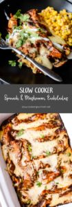 Slow Cooker Spinach & Mushroom Enchiladas