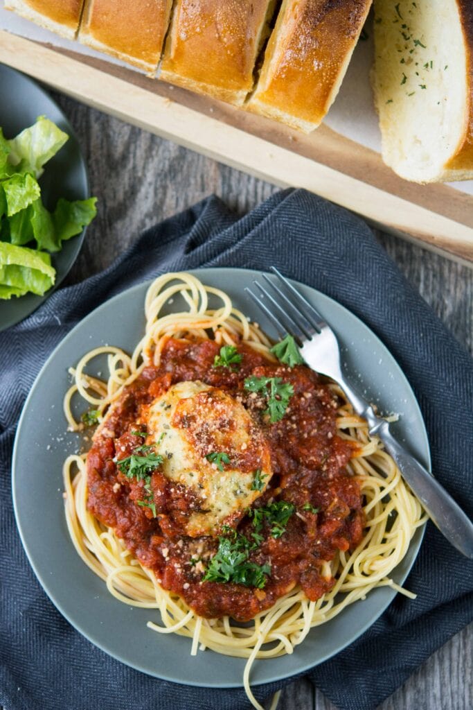 Mozzarella Stuffed Chicken Meatballs