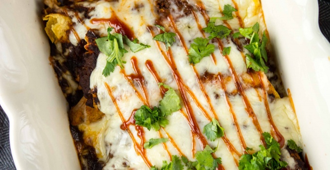 Slow Cooker BBQ Pulled Pork Enchiladas