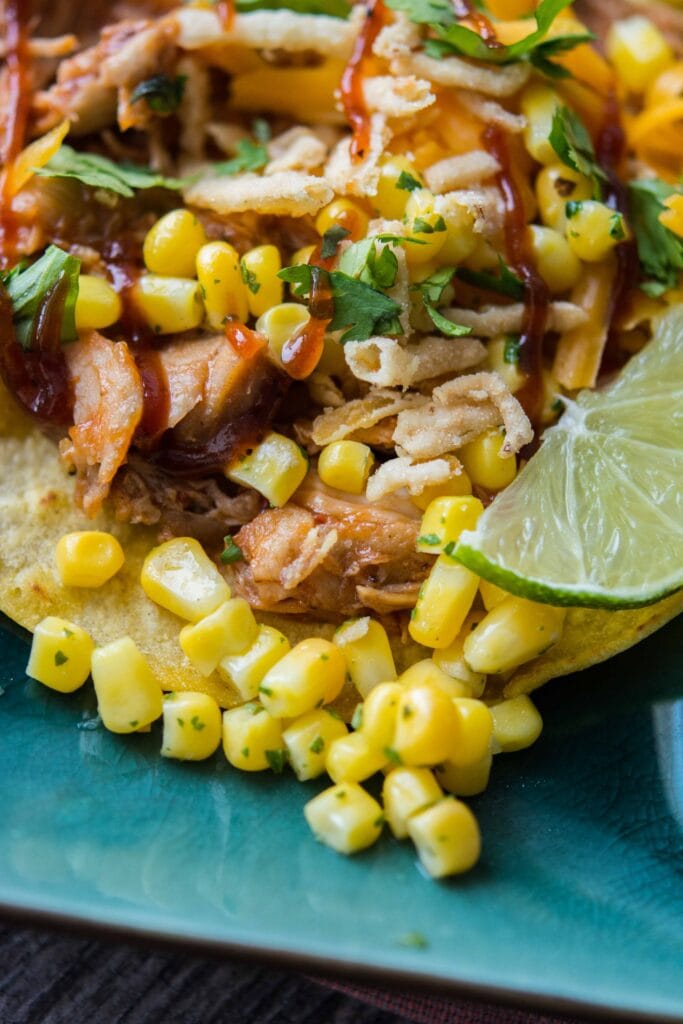 Slow Cooker BBQ Chicken Tacos