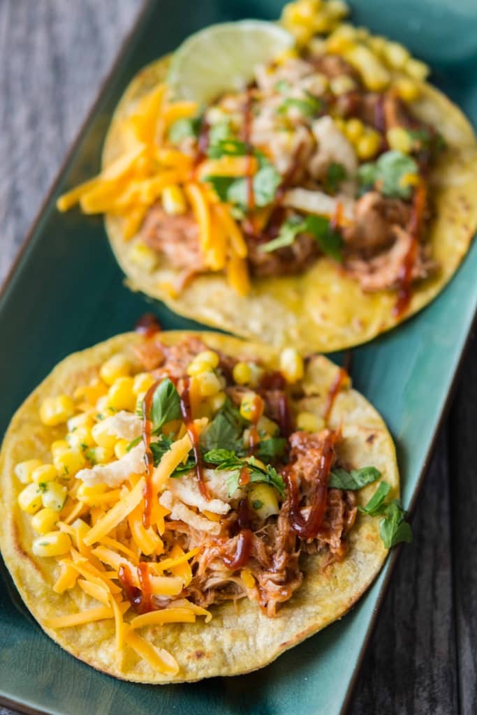 Slow Cooker BBQ Chicken Tacos