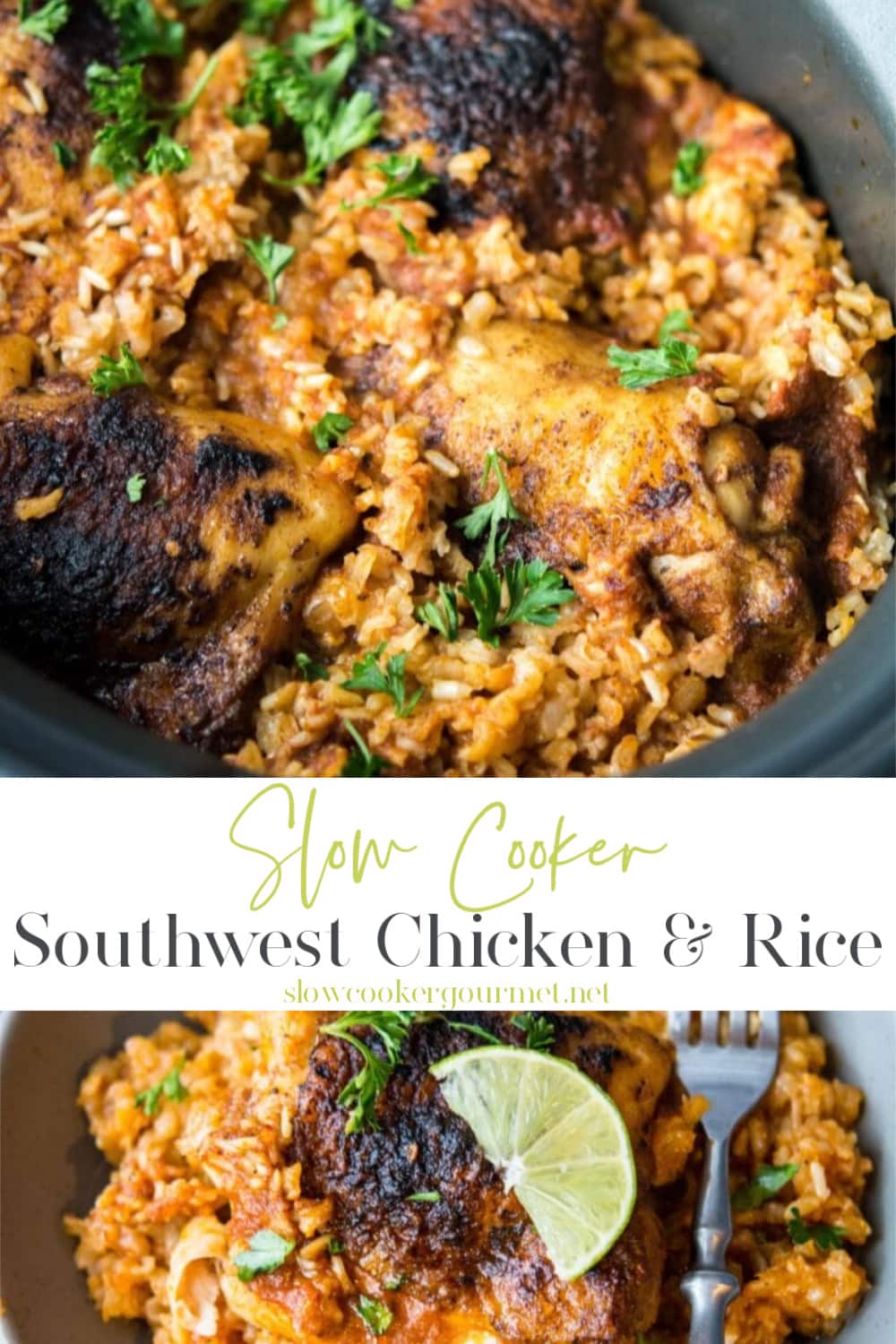 Slow Cooker Southwest Chicken and Rice - Slow Cooker Gourmet