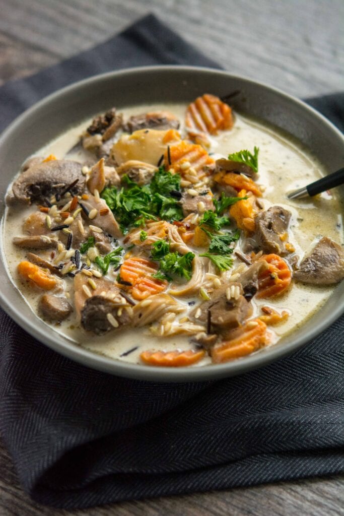 Slow Cooker Chicken and Wild Rice Soup