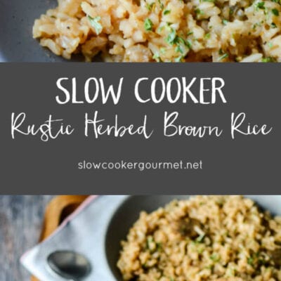 Slow Cooker Rustic Herbed Brown Rice