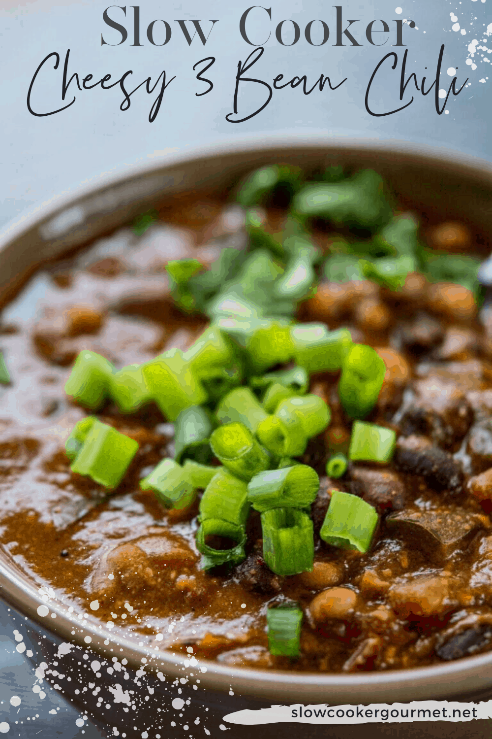 Slow Cooker Cheesy 3 Bean Chili Slow Cooker Gourmet