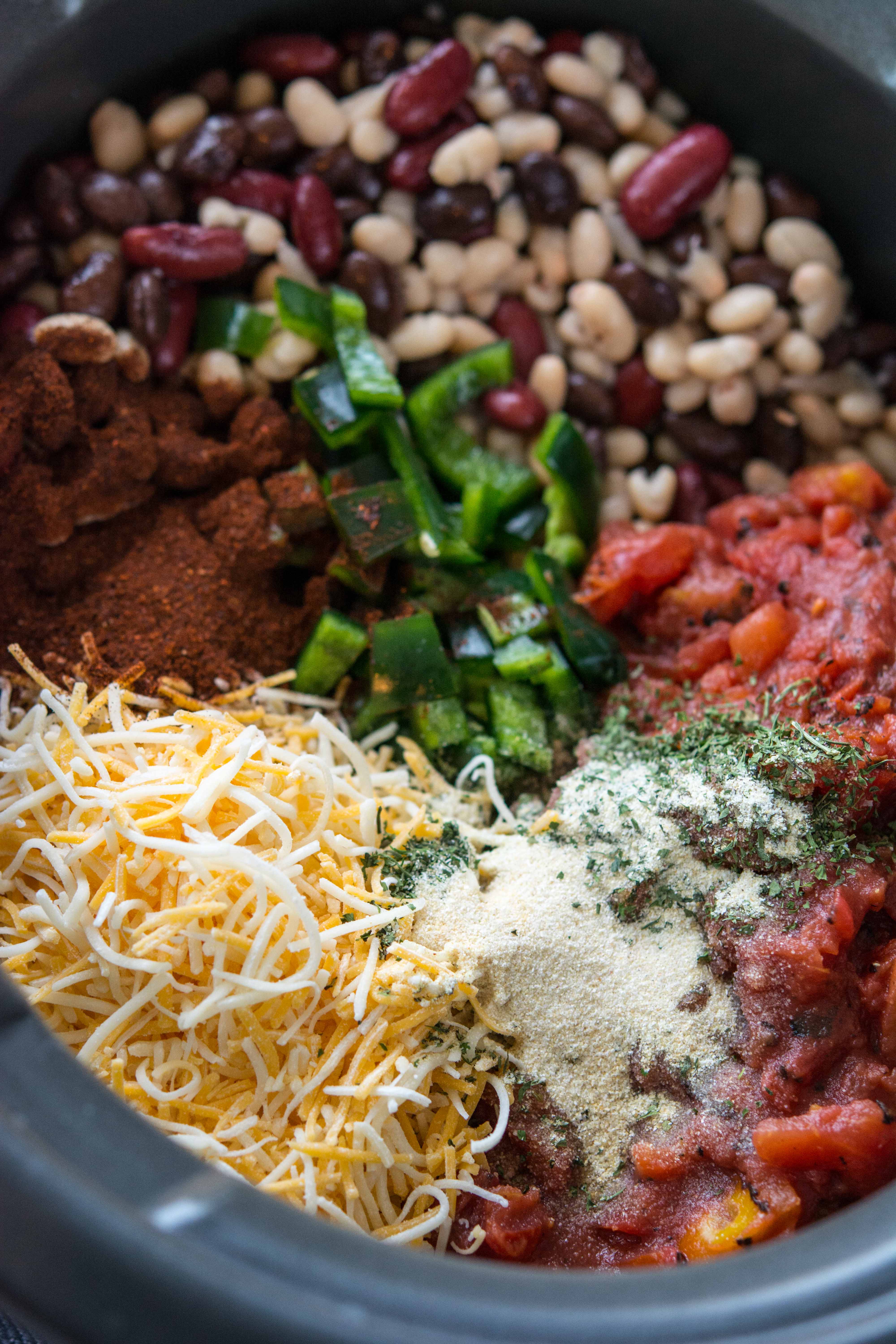 Slow Cooker Cheesy 3 Bean Chili Slow Cooker Gourmet