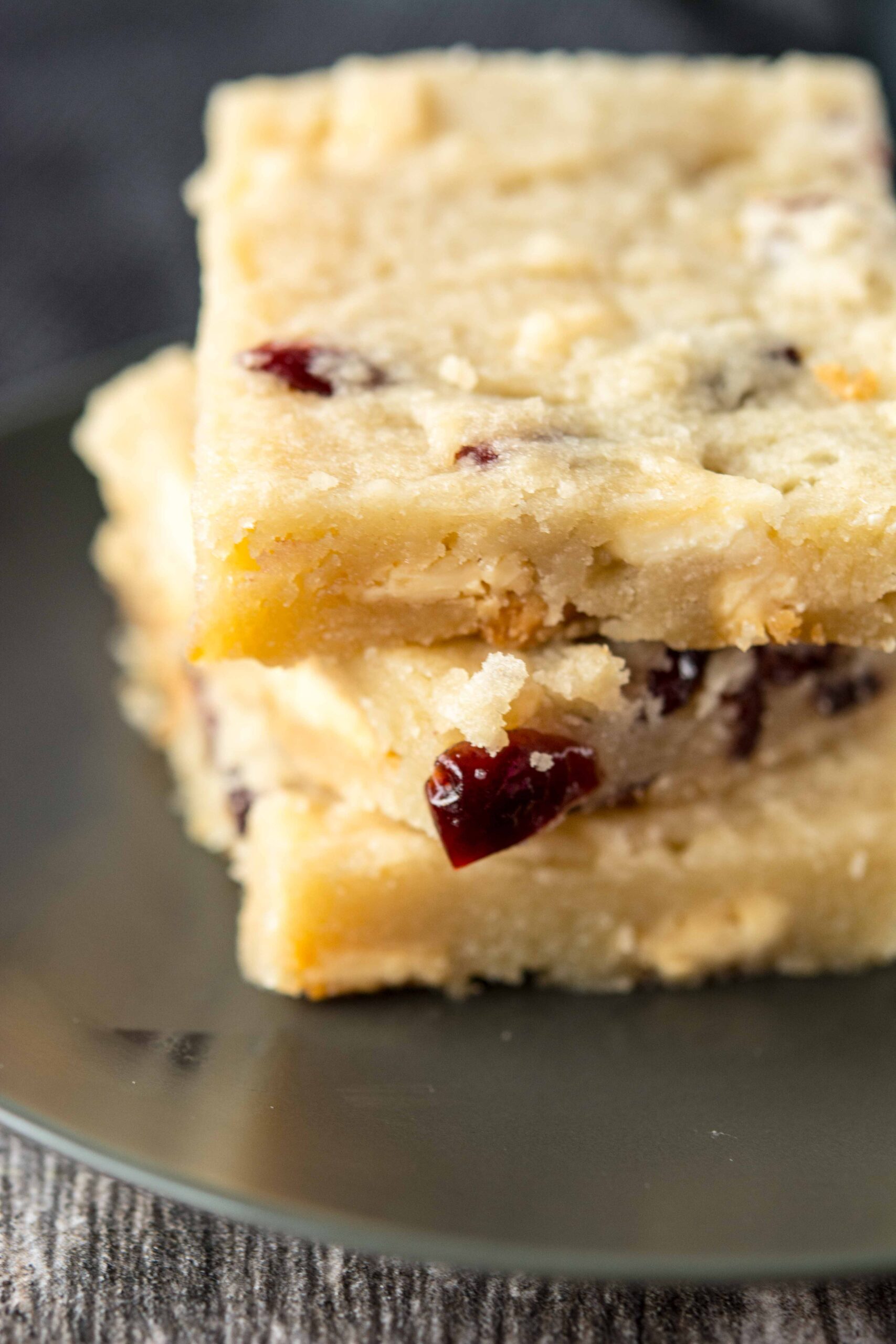 Slow Cooker White Chocolate Cranberry Shortbread Bars