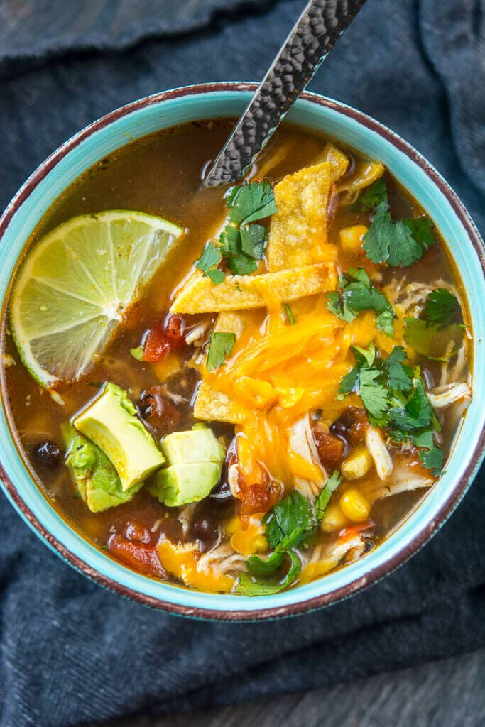 Slow Cooker Chipotle Chicken Tortilla Soup - Slow Cooker Gourmet