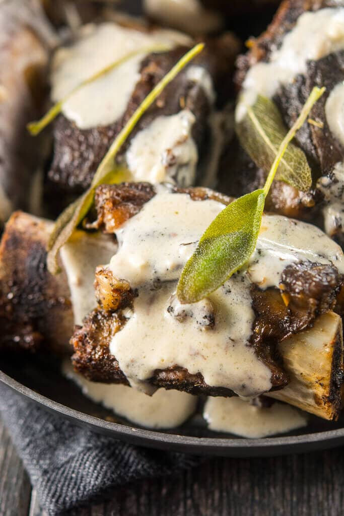 Slow Cooker Sage Butter Short Ribs