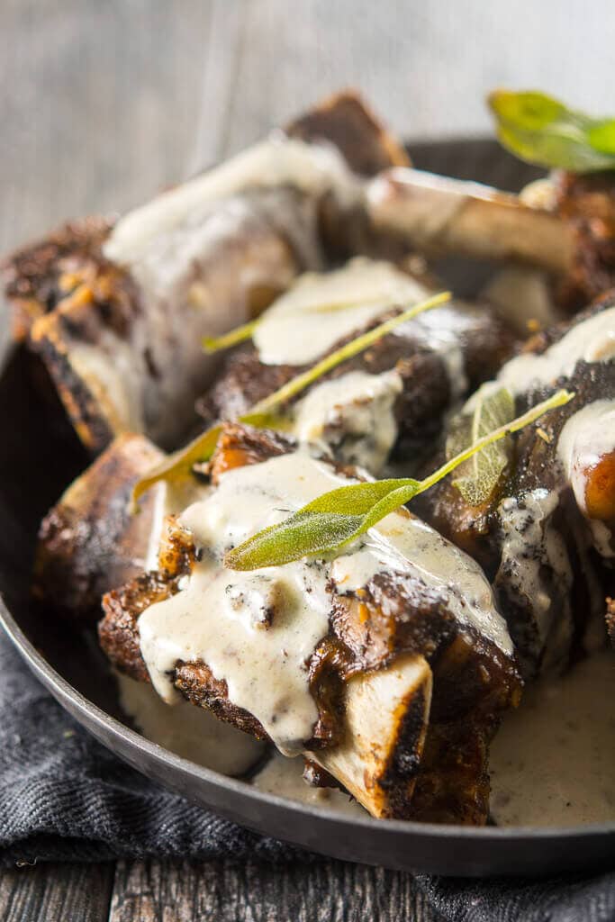 Slow Cooker Sage Butter Short Ribs