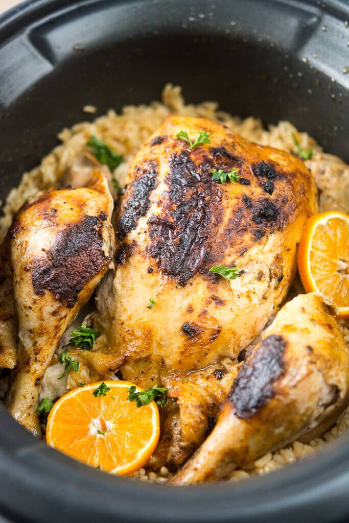 Slow Cooker Whole Roasted Chicken