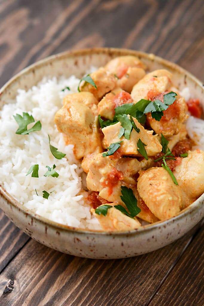 Slow Cooker Red Curry Almond Chicken