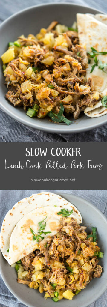 Slow Cooker Lunch Crock Pulled Pork Tacos