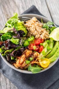 Slow Cooker Honey Barbecue Chicken Bowl