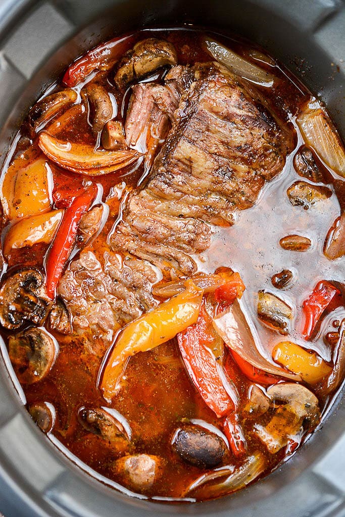 Slow Cooker Steak Fajitas - Slow Cooker Gourmet