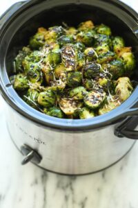 Slow Cooker Balsamic Brussel Sprouts