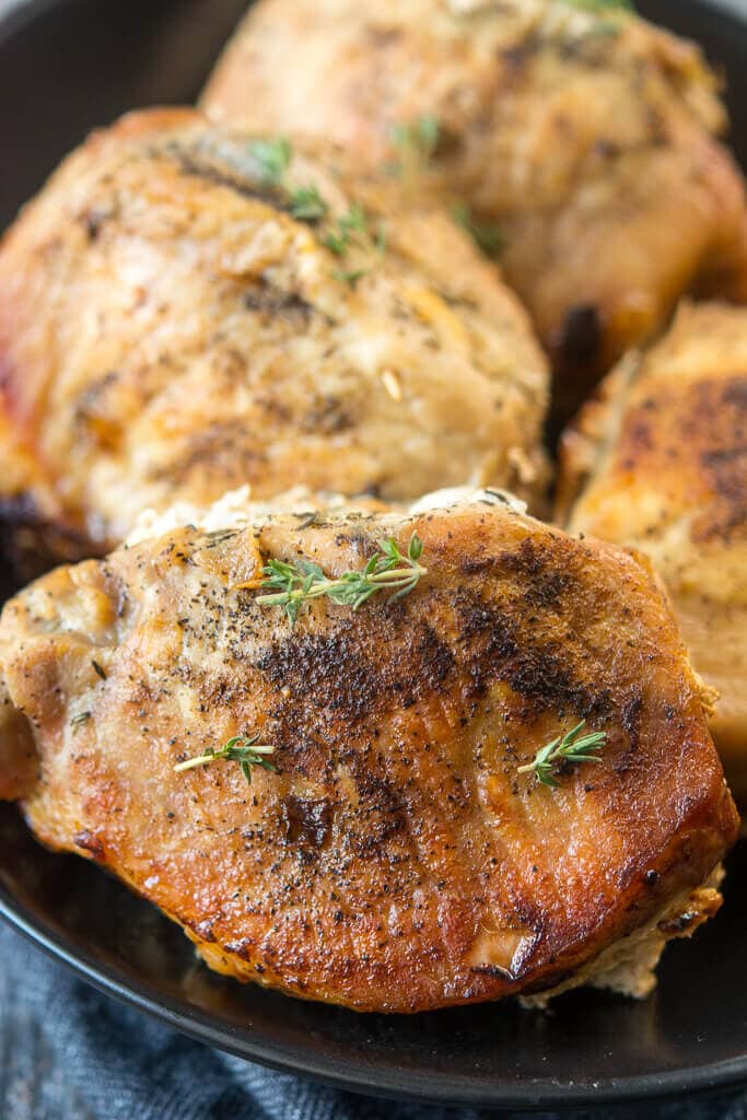 Slow Cooker Stuffed Pork Chops